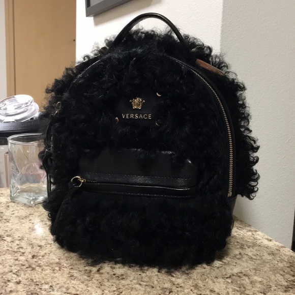 •MAKE OFFER• $2400 RETAIL VERSACE FUR BACKPACK main image 5